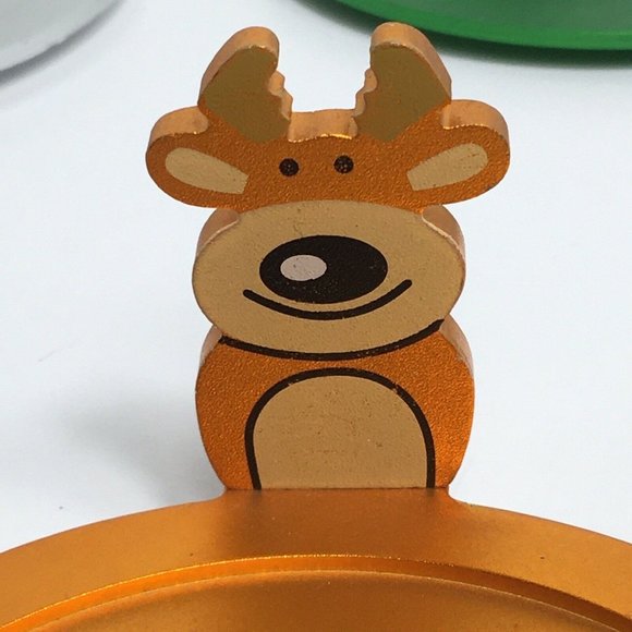 Christmas NOEL Decorative Stacking Drink Coasters Santa Tree Reindeer Tree Metal - Picture 6 of 12